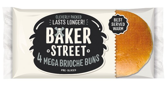 Baker Street 4 Mega Brioche Rolls